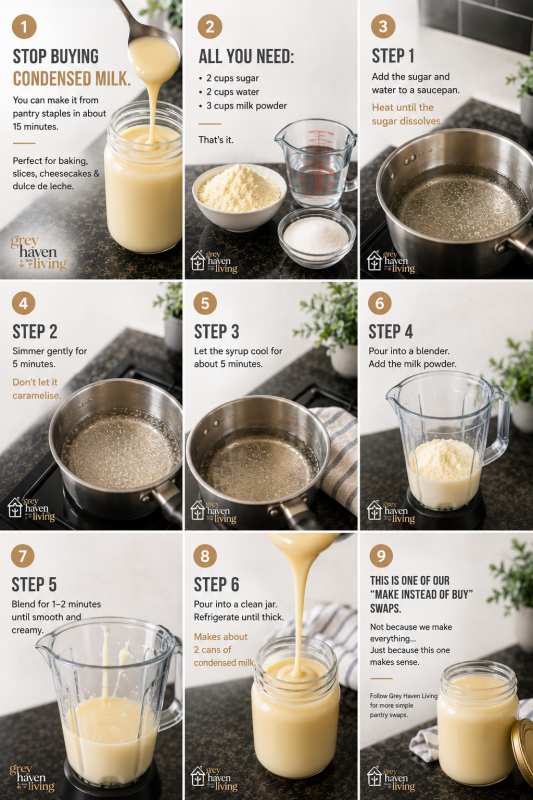 DIY Sweetened Condensed Milk using Milk Powder